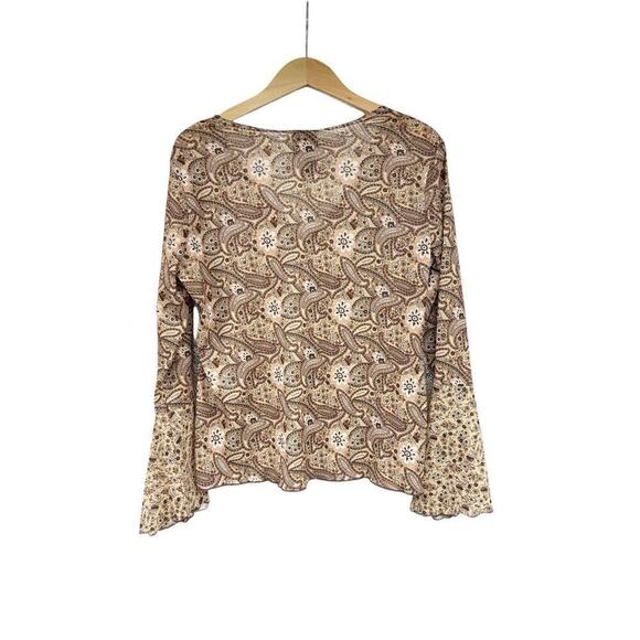 Vintage Y2K Route 66 Babydoll Style Floral Groovy Top Womens Large - Picture 4 of 8